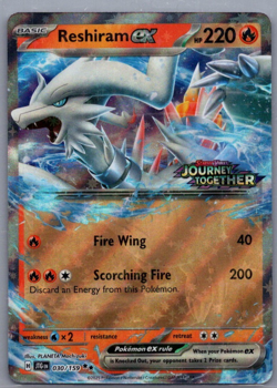 Reshiram ex (Journey Together) 030/159 Stamped Promo Card Pokemon TCG NM - Image 1