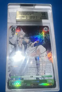 Weiss Schwarz Azur Lane Shinano Silver Signature Card #AZLS102E038SP BGS 10 - Image 1