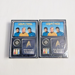STAR TREK THE CARD GAME CCG Base Set LOT OF 2 STARTER DECKS *NEW* *SEALED* Fleer - Image 1