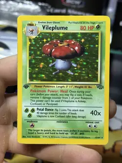 #2 1st Edition Vileplume 15/64 Jungle 1999 Holo Rare WOTC Pokemon Card TCG - Image 3