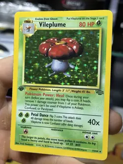 #2 1st Edition Vileplume 15/64 Jungle 1999 Holo Rare WOTC Pokemon Card TCG - Image 4