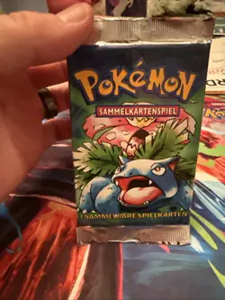 1999 Pokemon German Base Set 1st Edition Venusaur Sealed Booster Pack - Image 2