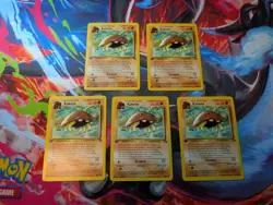 Lot of (5) Kabuto 1st Edition Fossil Set 1999 Pokemon 50/62 VLP EX AVG - Image 1