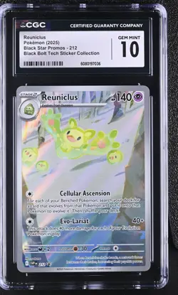 CGC 10 Reuniclus 212 SVP Black Star Promo Pokemon Black Bolt White Flare Gem Mt. - Image 1