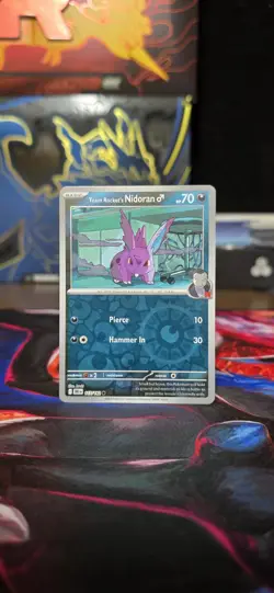 Pokemon Destined Rivals Team Rockets Nidoran 117/182 Reverse Holo NM - Image 1