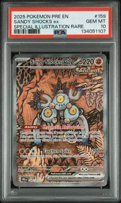 2025 Pokemon S&V Prismatic Evolutions Sandy Shocks ex PSA 10 #159/131 - Image 1