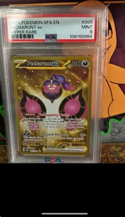 2024 Pokemon SFA EN Pecharunt EX 95 Hyper Rare PSA 9 - Image 1