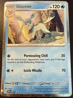 Pokemon TCG Glaceon SVP 171 Prismatic Evolutions Black Star Cosmos Promo NM - Image 1