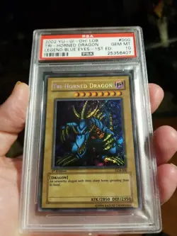 Yugioh Tri-Horned Dragon LOB-000 WAVY 1st Ed. NEW PSA 10 GEM MINT Secret Rare - Image 3