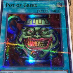 Yugioh TBC1-EN001 Pot of Greed Ultra Parallel Rare MINT - Image 2