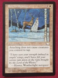 Magic The Gathering WEATHERLIGHT SERRA'S BLESSING white card MTG - Image 1