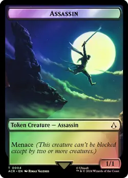 MTG FOIL {Assassin Token} // {Shapeshifter Token} - Assassin's Creed #004 - Image 1