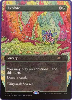 Explore Furby: Doo-Ay Noo-Lah Secret Lair Confetti Foil MTG NM - Image 1