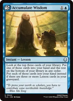 Accumulate Wisdom Avatar: The Last Airbender NM MTG - Image 1