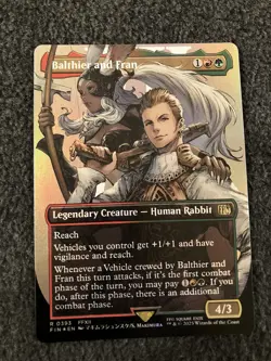 Magic MTG - Balthier and Fran (0393) (Borderless) Foil - Final Fantasy - Image 1