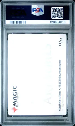 PSA 10 Nibelheim Aflame Sephiroth #35 Gold Stamped Final Fantasy Art Series MTG - Image 2