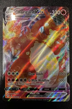 Pokemon TCG Charizard VMAX 020/189 SWSH Darkness Ablaze Ultra Rare Full Art NM/M - Image 1