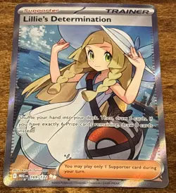 Lillie's Determination 169/132 Pokemon Mega Evolution Ultra Rare Near Mint (NM) - Image 1