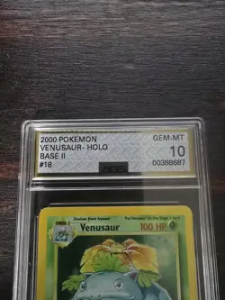 Pokemon Base Set 2 Venusaur 18/130 AGS Gem Mt 10 Holo Rare 2000 - Image 3