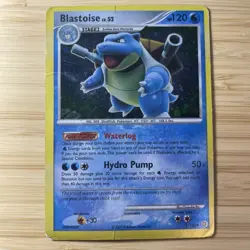 Pokemon TCG Blastoise LV. 522/132 Secret Wonders Rare Holo Heavy Play Foil Dmg - Image 1