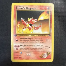 Blaine’s Magmar 37/132 1st Edition Gym Heroes WOTC Pokemon Card - Image 1