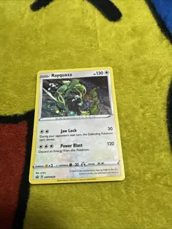 Pokemon Sword & Shield Black Star Promo Cosmos Holo Rayquaza SWSH029 NM - Image 1