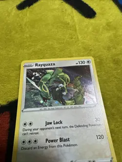 Pokemon Sword & Shield Black Star Promo Cosmos Holo Rayquaza SWSH029 NM - Image 2