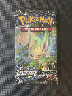 Pokemon 2018 Sun & Moon Ultra Prism Booster Pack Leafeon Art Nm Mint - Image 1