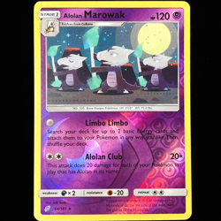 Pokemon TCG Alolan Marowak 64/181 Reverse Holo Team Up Light Play LP Card - Image 1