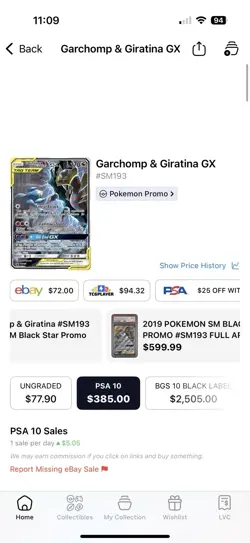 Pokemon Garchomp & Giratina GX Tag Team TCG SM193 Sun & Moon - Image 3