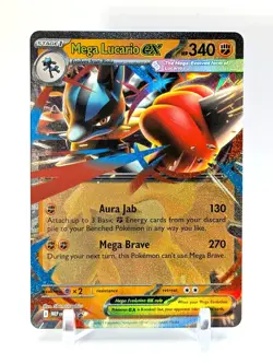 Mega Lucario ex 2025 Pokemon Mega Evolution Promo #012 Black Star Promo Holo NM - Image 1