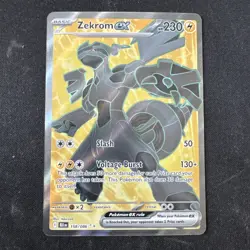Zekrom EX 158/086 Black Bolt Near Mint English Pokemon Card Ultra Rare - Image 1
