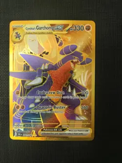 Pokemon TCG Cynthia's Garchomp EX 241/182 Destined Rivals Hyper Rare - Image 1