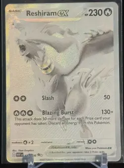 Pokemon TCG Reshiram EX White Flare English Holo Card 173/086 Ultra Rare - Image 1