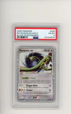 2006 Pokemon Card Black Star Promos 039 Holo Rayquaza ex PSA 4 - Image 1