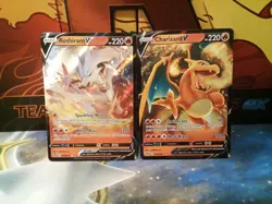 Pokemon tcg charizard and reshiram v ultra rare cards pokemon tcg - Image 1