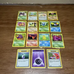 Vintage 1st Edition Lot - Base S, Fossil, Team Rocket, Neo Pokemon 15 Cards - Image 1