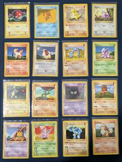 Vintage Pokemon Cards Shadowless Base Set (Lot Of 16) WoTC - Image 1