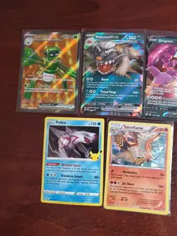 Pokemon 5 Card Lot Holos EX, V And Rare Cards , Great Value Set Building Lot18 - Image 2