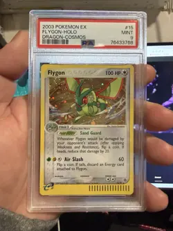 Pokemon 2003 Dragon Cosmos Flygon Holo Card PSA 8 15/97 mint SWIRL - Image 1