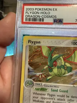 Pokemon 2003 Dragon Cosmos Flygon Holo Card PSA 8 15/97 mint SWIRL - Image 2