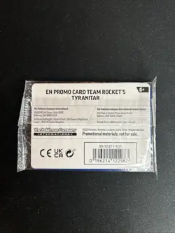 Pokemon TCG Team Rockets Tyranitar Card Pokemon Center Stamped, 096/182 Sealed - Image 5