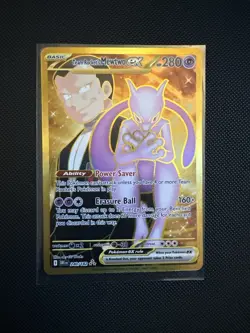 Pokemon TCG Mewtwo EX Team Rockets Hyper Rare Card 240/182 Destined Rivals - Image 1