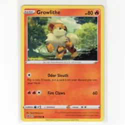 Pokemon TCG Growlithe 027/192 Swsh02: Rebel Clash Regular Common Card EN-NM 2020 - Image 1