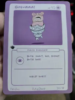Pokederp 2 1st Edition Gwuaaa! - Slowbro 30/38 Custom Derpy Card Fan Art - Image 1
