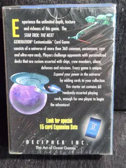 STAR TREK: THE NEXT GENERATION CUSTOMIZABLE CARD GAME 60 CARD STARTER SET NEW - Image 2