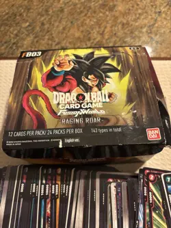 Dragon Ball Super Fusion World FB-03: Raging Roar Booster Box Unsealed 292 Cards - Image 2