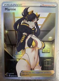 Marnie Anime Waifu Sexy Doujin ACG DIY Trainer Art card - Image 1