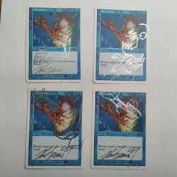 MTG 4x Unsummon 7th Edition - Signed and Altered by Artist Ron Spencer (Silver) - Image 1