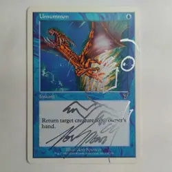 MTG 4x Unsummon 7th Edition - Signed and Altered by Artist Ron Spencer (Silver) - Image 4
